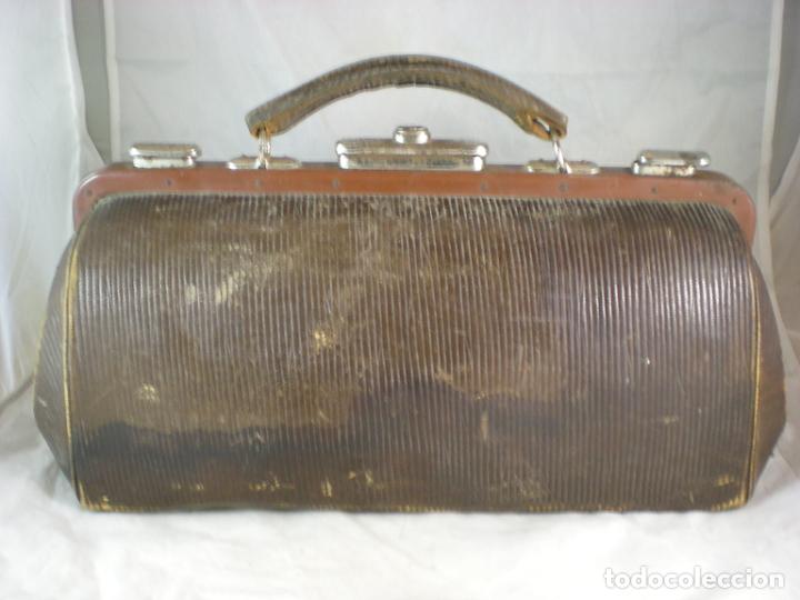 Antig&uuml;edades: Antiguo Maletin de Medico - 40cm - Foto 4