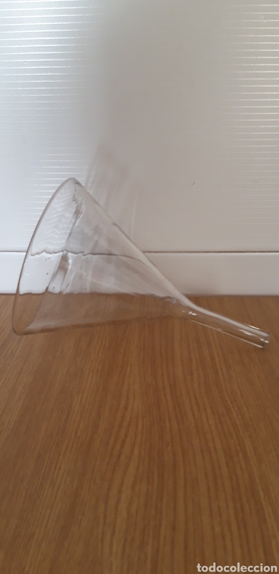 Antig&uuml;edades: ANTIGUO EMBUDO DE CRISTAL PARA LABORATORIO - Foto 2
