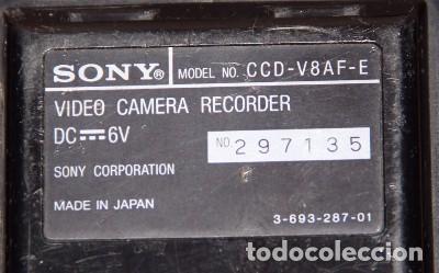 Antig&uuml;edades: Videoc&aacute;mara Video8 SONY CCD-V8AF-E - Foto 3