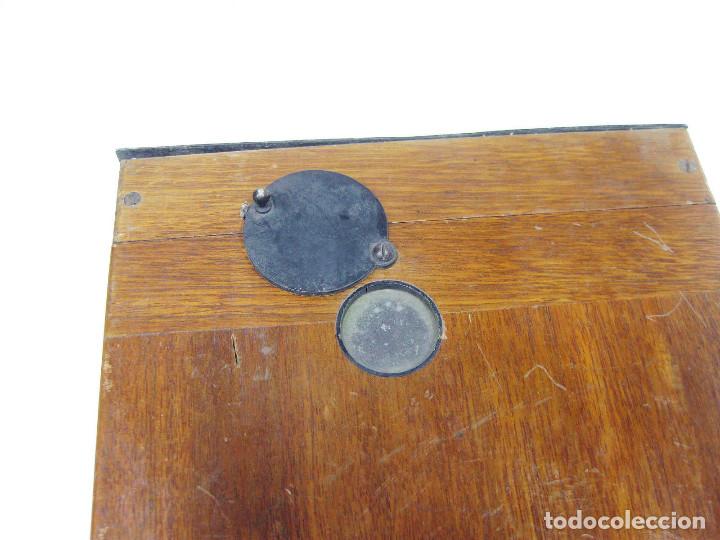 Antig&uuml;edades: Caja de aparato cient&iacute;fico o reloj en caoba. - Foto 4