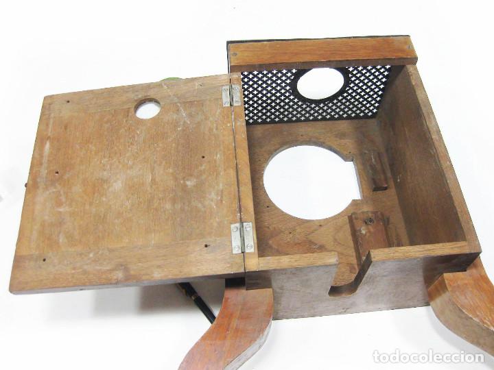 Antig&uuml;edades: Caja de aparato cient&iacute;fico o reloj en caoba. - Foto 5
