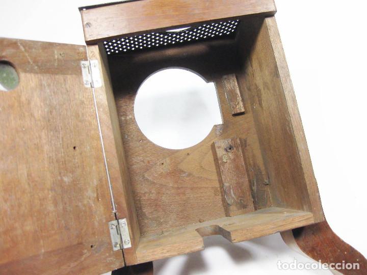 Antig&uuml;edades: Caja de aparato cient&iacute;fico o reloj en caoba. - Foto 6