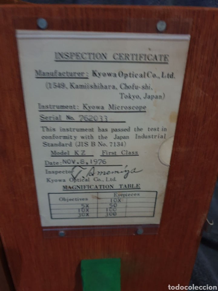 Antig&uuml;edades: Microscopio antiguo kyowa Tokyo - Foto 6