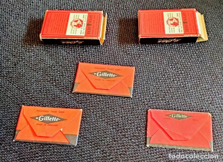 Antig&uuml;edades: 22 Hojillas de afeitar THIN GILLETTE BLADES - Foto 1