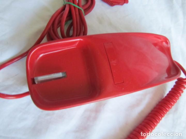 Tel&eacute;fonos: Tel&eacute;fono gondola rojo con reloj (funcionando) - Foto 10