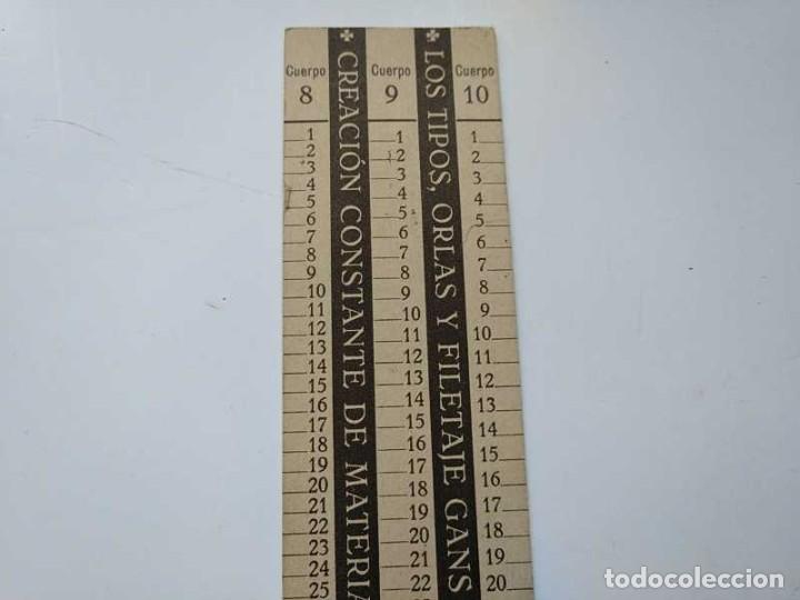 Antig&uuml;edades: REGLA TIPOMETRO FUNDICI&Oacute;N TIPOGR&Aacute;FICA RICHARD GANS TIPOGRAFO TYPOMETER TYPOGRAPH - Foto 7