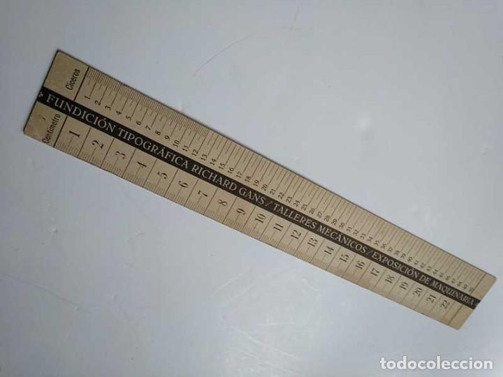 Antig&uuml;edades: REGLA TIPOMETRO FUNDICI&Oacute;N TIPOGR&Aacute;FICA RICHARD GANS TIPOGRAFO TYPOMETER TYPOGRAPH - Foto 10