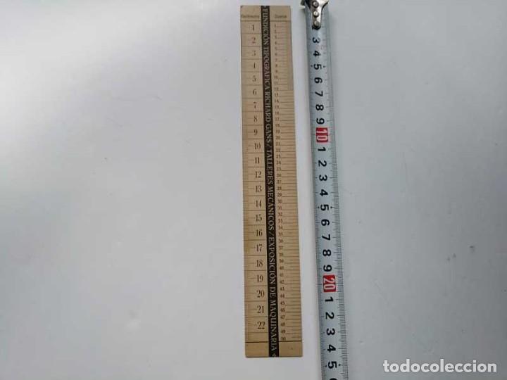 Antig&uuml;edades: REGLA TIPOMETRO FUNDICI&Oacute;N TIPOGR&Aacute;FICA RICHARD GANS TIPOGRAFO TYPOMETER TYPOGRAPH - Foto 12