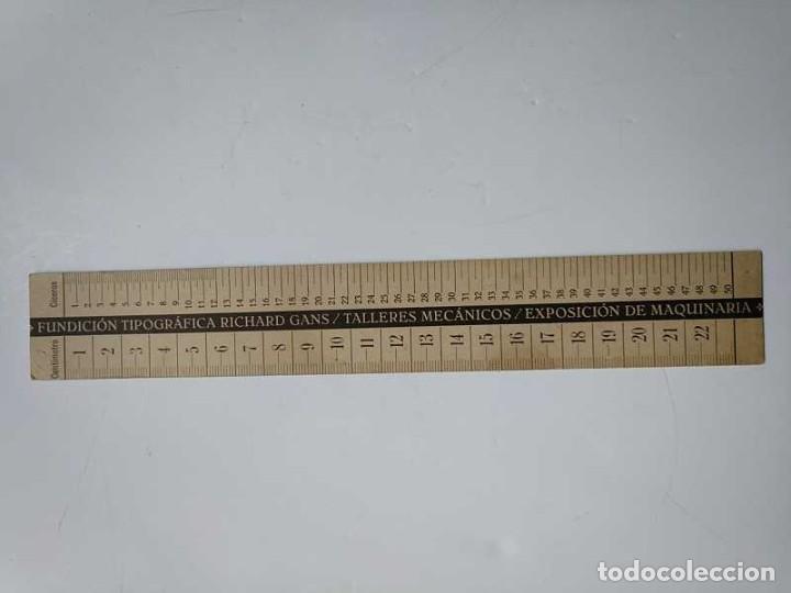 Antig&uuml;edades: REGLA TIPOMETRO FUNDICI&Oacute;N TIPOGR&Aacute;FICA RICHARD GANS TIPOGRAFO TYPOMETER TYPOGRAPH - Foto 16