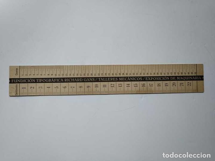 Antig&uuml;edades: REGLA TIPOMETRO FUNDICI&Oacute;N TIPOGR&Aacute;FICA RICHARD GANS TIPOGRAFO TYPOMETER TYPOGRAPH - Foto 21