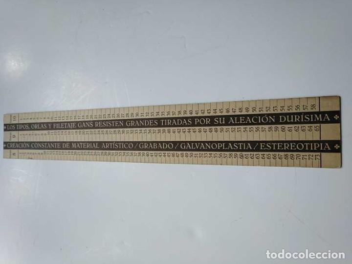 Antig&uuml;edades: REGLA TIPOMETRO FUNDICI&Oacute;N TIPOGR&Aacute;FICA RICHARD GANS TIPOGRAFO TYPOMETER TYPOGRAPH - Foto 28