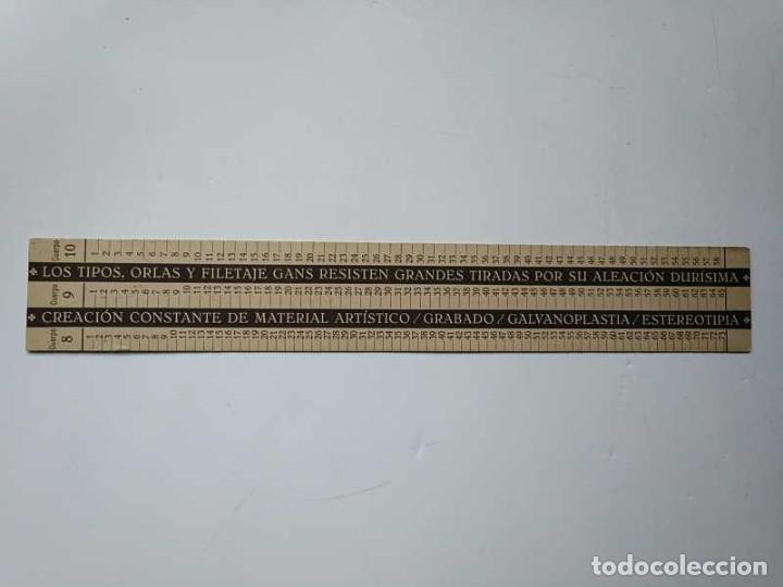 Antig&uuml;edades: REGLA TIPOMETRO FUNDICI&Oacute;N TIPOGR&Aacute;FICA RICHARD GANS TIPOGRAFO TYPOMETER TYPOGRAPH - Foto 29