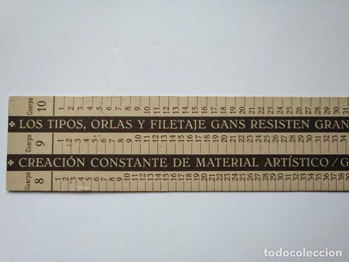 Antig&uuml;edades: REGLA TIPOMETRO FUNDICI&Oacute;N TIPOGR&Aacute;FICA RICHARD GANS TIPOGRAFO TYPOMETER TYPOGRAPH - Foto 30