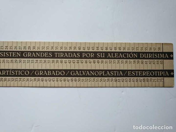 Antig&uuml;edades: REGLA TIPOMETRO FUNDICI&Oacute;N TIPOGR&Aacute;FICA RICHARD GANS TIPOGRAFO TYPOMETER TYPOGRAPH - Foto 31