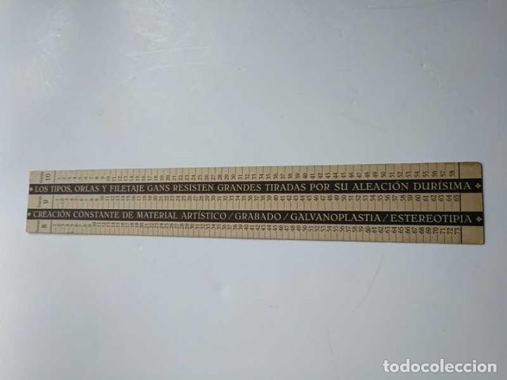 Antig&uuml;edades: REGLA TIPOMETRO FUNDICI&Oacute;N TIPOGR&Aacute;FICA RICHARD GANS TIPOGRAFO TYPOMETER TYPOGRAPH - Foto 32