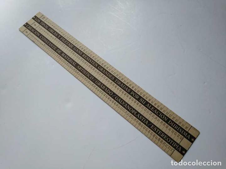 Antig&uuml;edades: REGLA TIPOMETRO FUNDICI&Oacute;N TIPOGR&Aacute;FICA RICHARD GANS TIPOGRAFO TYPOMETER TYPOGRAPH - Foto 33