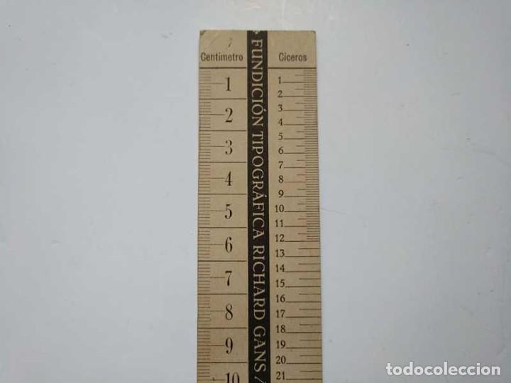 Antig&uuml;edades: REGLA TIPOMETRO FUNDICI&Oacute;N TIPOGR&Aacute;FICA RICHARD GANS TIPOGRAFO TYPOMETER TYPOGRAPH - Foto 37