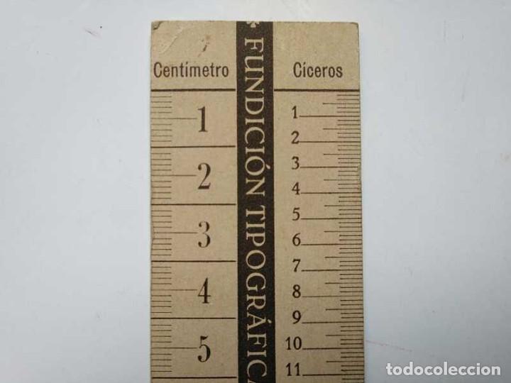 Antig&uuml;edades: REGLA TIPOMETRO FUNDICI&Oacute;N TIPOGR&Aacute;FICA RICHARD GANS TIPOGRAFO TYPOMETER TYPOGRAPH - Foto 38