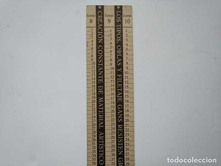 Antig&uuml;edades: REGLA TIPOMETRO FUNDICI&Oacute;N TIPOGR&Aacute;FICA RICHARD GANS TIPOGRAFO TYPOMETER TYPOGRAPH - Foto 39