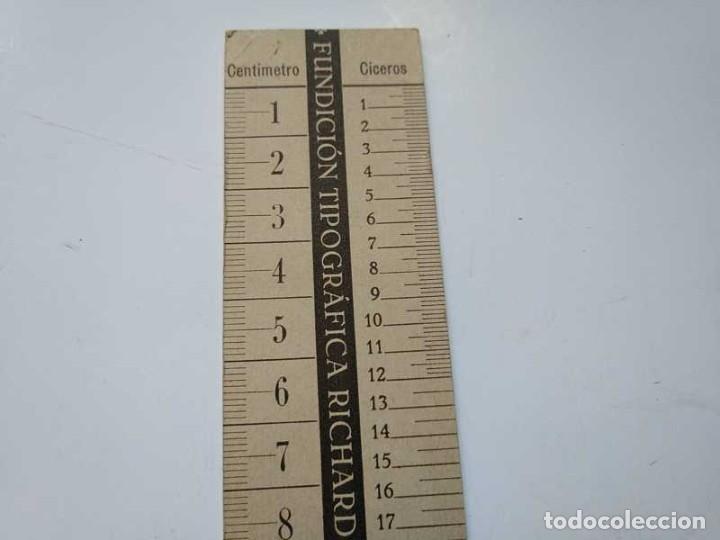 Antig&uuml;edades: REGLA TIPOMETRO FUNDICI&Oacute;N TIPOGR&Aacute;FICA RICHARD GANS TIPOGRAFO TYPOMETER TYPOGRAPH - Foto 45