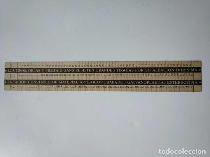 Antig&uuml;edades: REGLA TIPOMETRO FUNDICI&Oacute;N TIPOGR&Aacute;FICA RICHARD GANS TIPOGRAFO TYPOMETER TYPOGRAPH - Foto 47