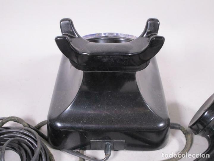 Teléfonos: ANTIGUO CLASICO SIEMENS TELEFONO DE DIAL ROTATIVO w48 MT, negro FUNCIONANDO - Foto 2 - 199781801