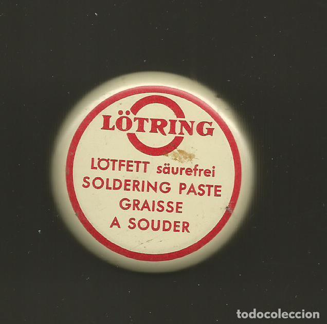 Antig&uuml;edades: LATA DE PASTA PARA SOLDAR LOTRING - Foto 1