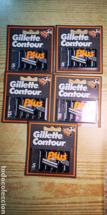 Antig&uuml;edades: Gillette contour plus 5 cajas de 5 hojas - Foto 1