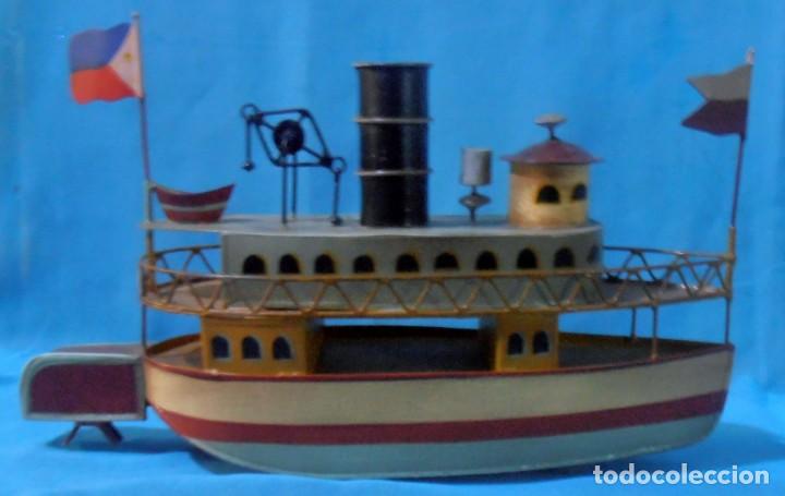 Antig&uuml;edades: BARCO DE VAPOR DE LATA - Foto 2
