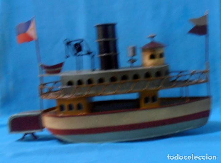 Antig&uuml;edades: BARCO DE VAPOR DE LATA - Foto 3