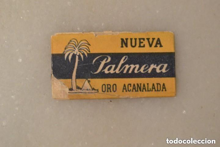 Antig&uuml;edades: HOJA AFEITAR PALMERA ORO ACANALADA - Foto 1
