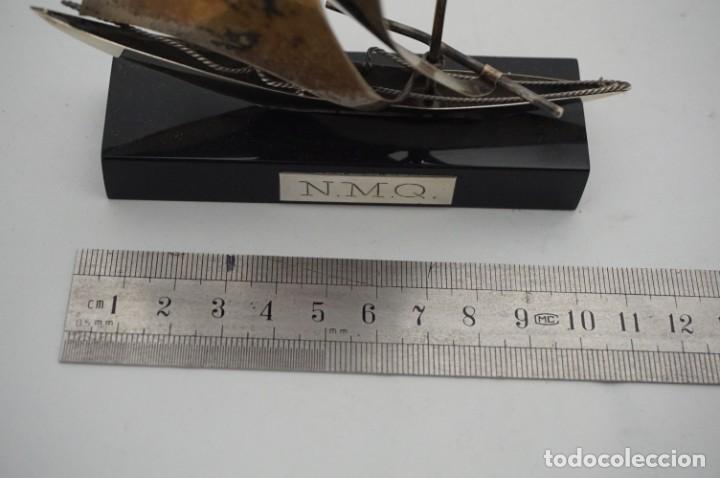 Antig&uuml;edades: FIGURA BARCO PLATA DE LEY N.M.Q - Foto 2