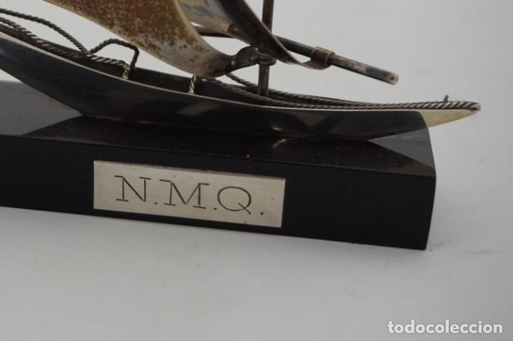 Antig&uuml;edades: FIGURA BARCO PLATA DE LEY N.M.Q - Foto 7