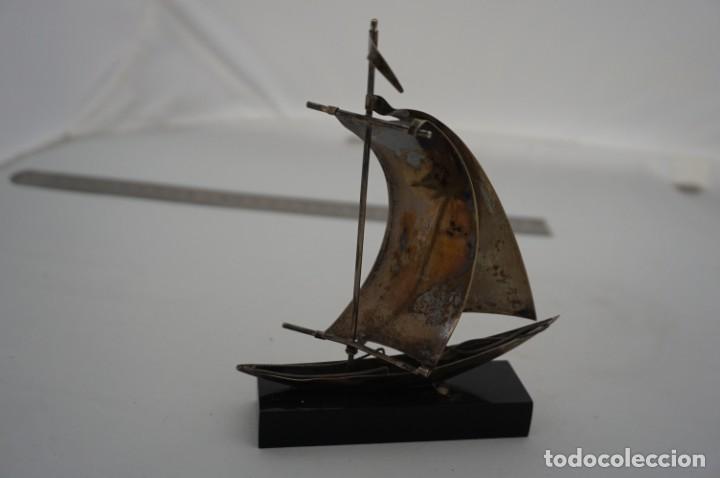 Antig&uuml;edades: FIGURA BARCO PLATA DE LEY N.M.Q - Foto 8