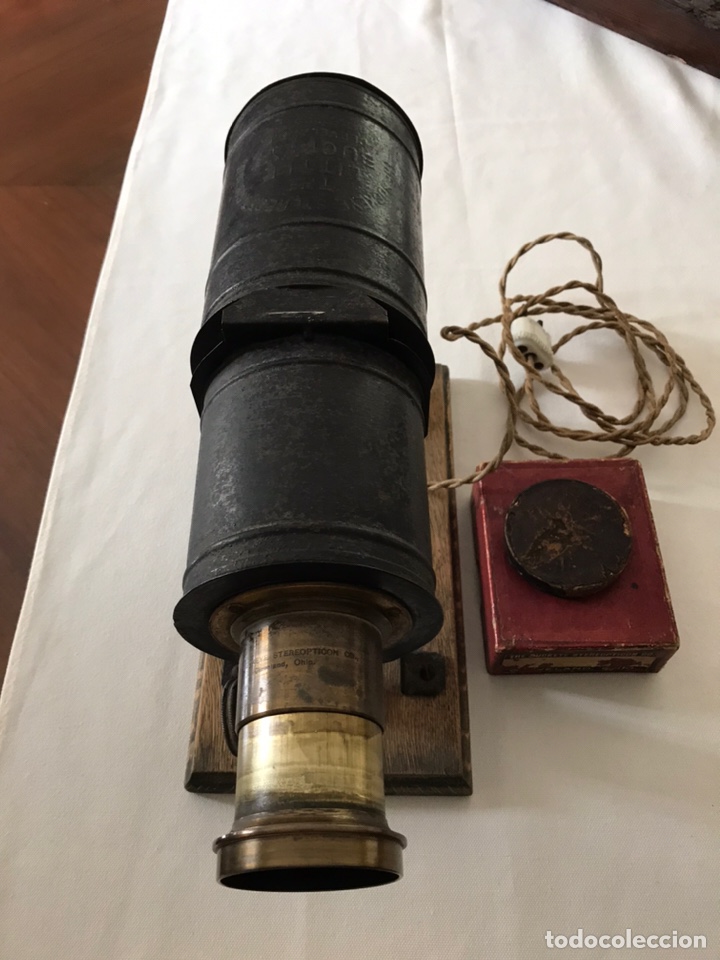 Antig&uuml;edades: Linterna M&aacute;gica de diapositivas de cristal . - Foto 8