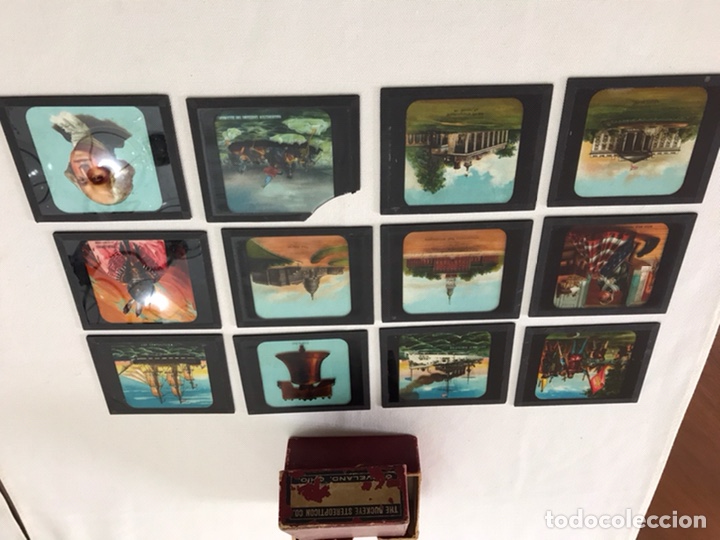 Antig&uuml;edades: Linterna M&aacute;gica de diapositivas de cristal . - Foto 16