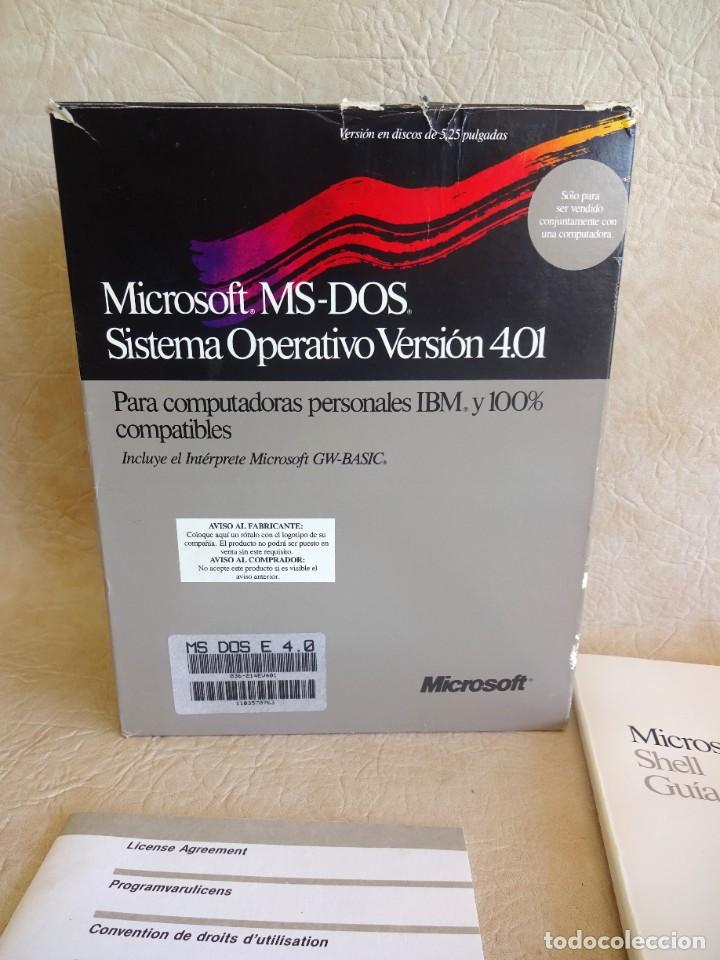 Antig&uuml;edades: sistema operativo ms-dos version 4.01 manual y discos microsoft MS DOS - Foto 5