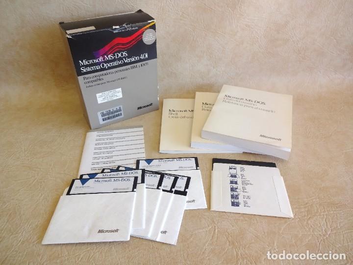 Antig&uuml;edades: sistema operativo ms-dos version 4.01 manual y discos microsoft MS DOS - Foto 1