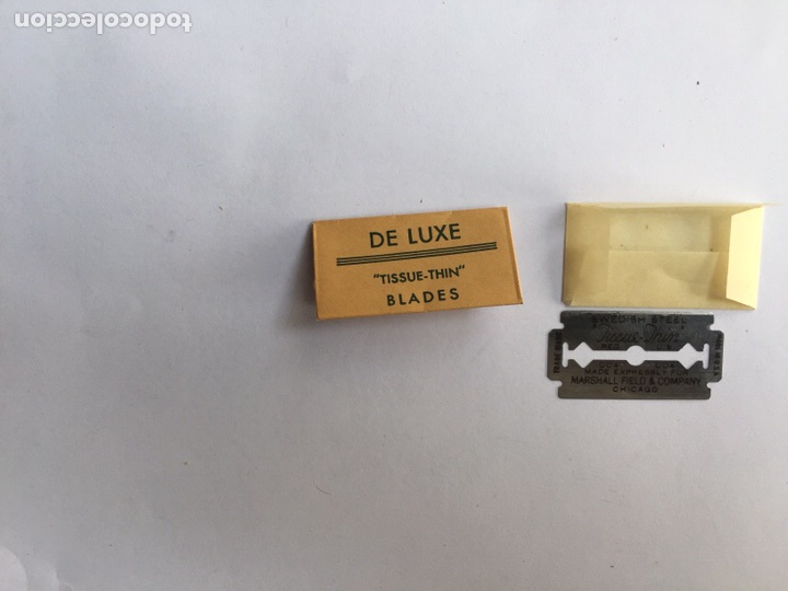 Antig&uuml;edades: Hojas DE AFEITAR DE LUXE BLADES TISSUE-THIN CHICAGO - Foto 5
