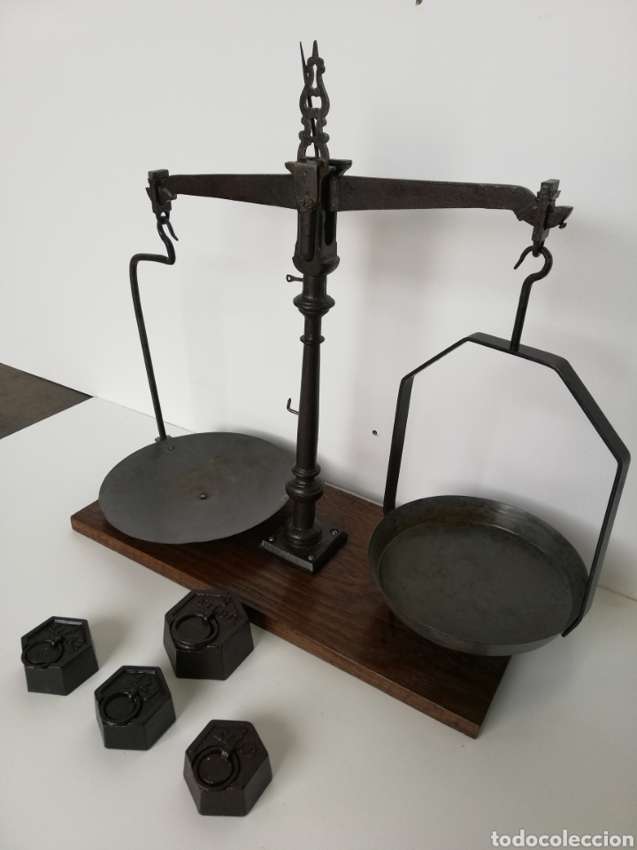 Antig&uuml;edades: Balanza antigua con pesas - Foto 6