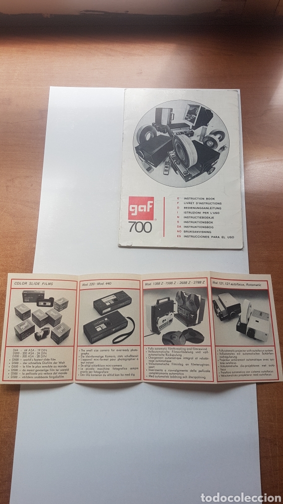 Antig&uuml;edades: Libro de instrucciones gaf 700 y publicidad gaf - Foto 1