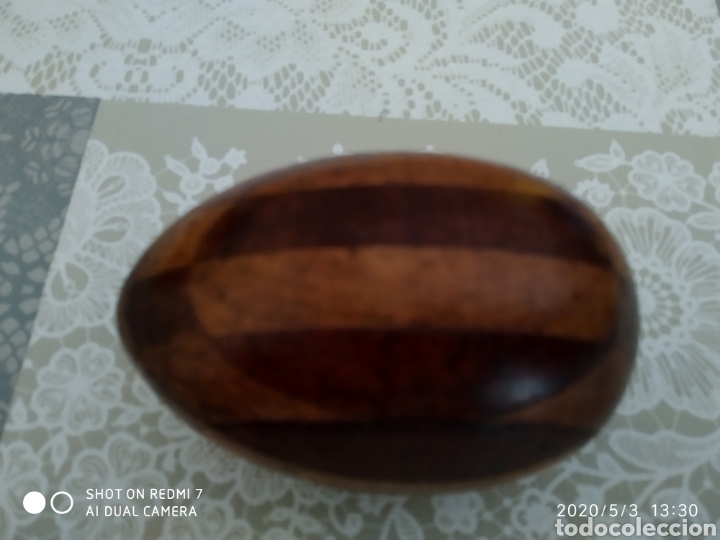 Antig&uuml;edades: Antiguo huevo de madera zurcir - Foto 3