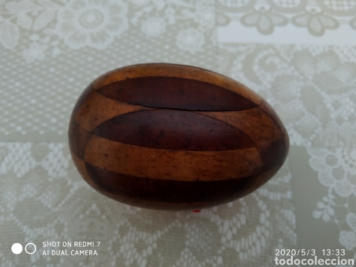 Antig&uuml;edades: Antiguo huevo de madera zurcir - Foto 7