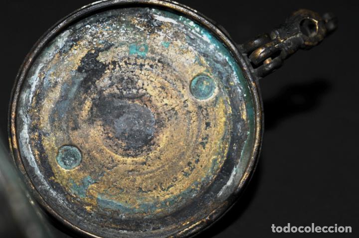 Antig&uuml;edades: ORIGINAL PONDERAL DE BRONCE - CON MARCAS EN EL INTERIOR DE LA TAPA - Foto 7