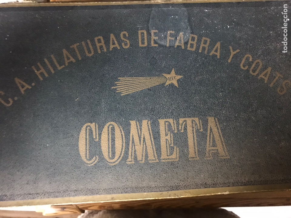 Antig&uuml;edades: Caja hilos La Cometa - Foto 2