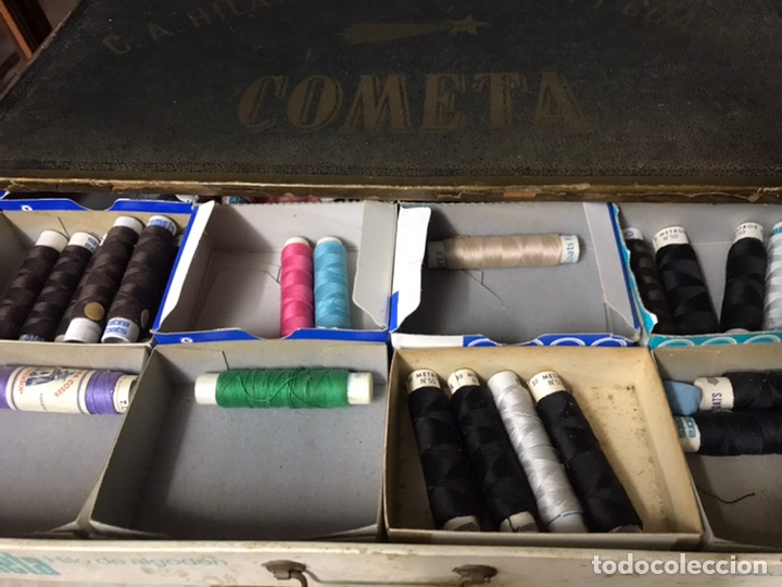 Antig&uuml;edades: Caja hilos La Cometa - Foto 4
