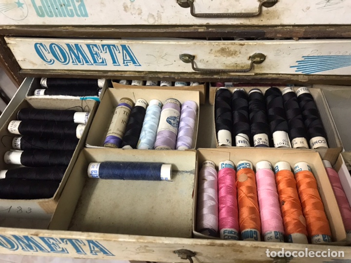 Antig&uuml;edades: Caja hilos La Cometa - Foto 7