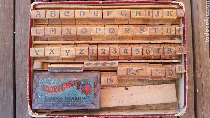Antig&uuml;edades: MARCADOR TIPOGRAFIA IMPRENTA TAMPONES A&Ntilde;OS 50