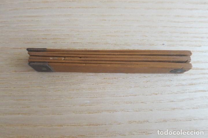 Antig&uuml;edades: metro de madera antiguo de 58 centimetros - Foto 4