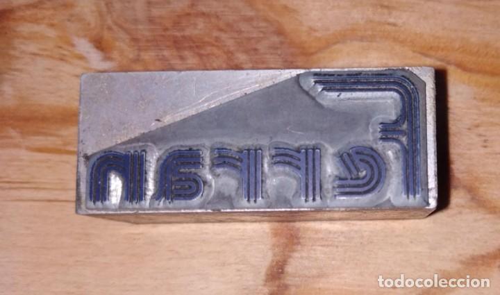 Antig&uuml;edades: ANTIGUA PLANCHA DE IMPRENTA FERRAN. - Foto 1